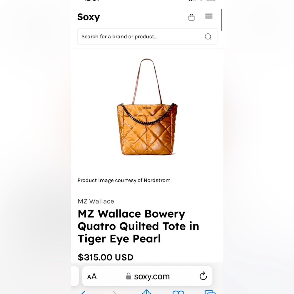 MZ Wallace Bowery Quattro Tote in Tigers Eye Pearl